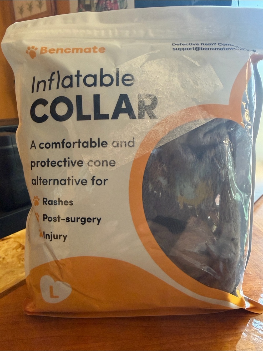 Inflatable Collar - Orange Comfort Protective Cone (Large)